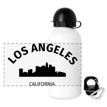 Los Angeles - Panorama Trinkflasche mit Deckel 500 ml - Weiß - Vorne