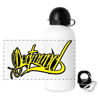 Dortmund - Panorama Trinkflasche mit Deckel 500 ml - Weiß - Vorne