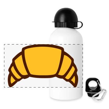 croissant pastry baker pastry chef - Panoramic Thermal Bottle with Lid 500 ml - white - Front