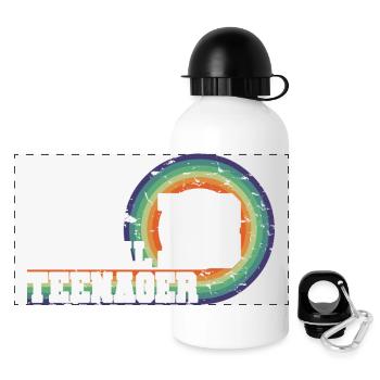 Adolescent officiel 13, cadeau cool 13e anniversaire - Gourde panoramique avec couvercle 500 ml - blanc - Devant