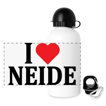 t-shirt I love Neide t-shirt gift idea - Panoramic Thermal Bottle with Lid 500 ml - white - Front