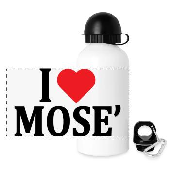 T-Shirt I love Mose T-Shirt Geschenkidee - Panorama Trinkflasche mit Deckel 500 ml - Weiß - Vorne