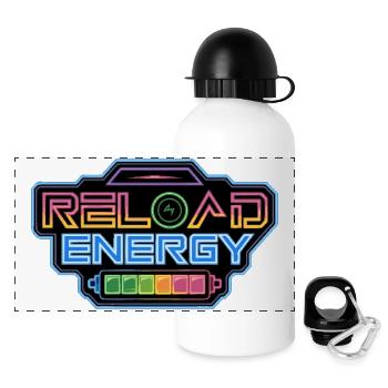 RELOAD ENERGY - Panoramic Thermal Bottle with Lid 500 ml - white - Front