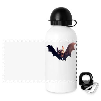 Fledermaus Flughund Vampir Bat Süße Fledemäuse - Panorama Trinkflasche mit Deckel 500 ml - Weiß - Vorne