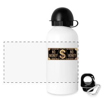 Pas d’argent pas de miel Ironique Argent Dire Fête - Gourde panoramique avec couvercle 500 ml - blanc - Devant