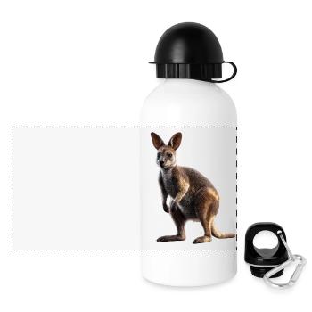 Wallaby Australia Outback Wild Sweet Kangaroo - Panoramic Thermal Bottle with Lid 500 ml - white - Front