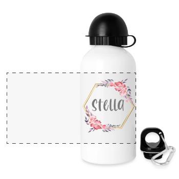 Stella Girl Name Personalized Gift - Panoramic Thermal Bottle with Lid 500 ml - white - Front