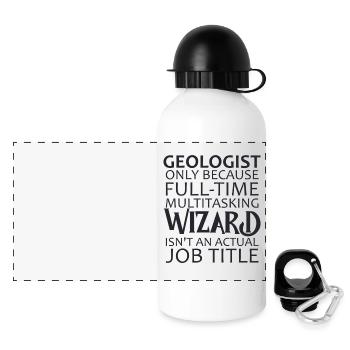 Geologist Wizard Geology - Panoramic Thermal Bottle with Lid 500 ml - white - Front