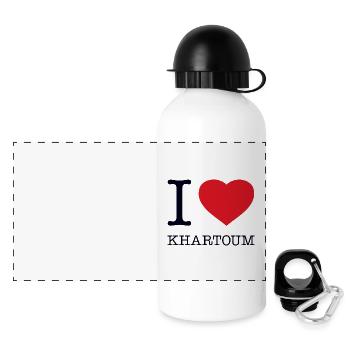 I LOVE KHARTOUM - Panoramic Thermal Bottle with Lid 500 ml - white - Front