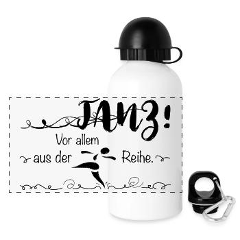 tanz - Panorama Trinkflasche mit Deckel 500 ml - Weiß - Vorne