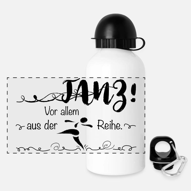 tanz - Panorama Trinkflasche mit Deckel 500 ml - Weiß