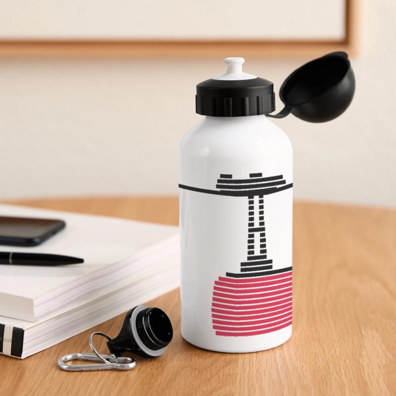 Seilbahn 2 Panorama Trinkflasche mit Deckel 500 ml