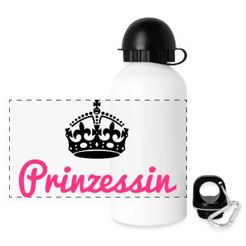 Princess with crown - Panoramic Thermal Bottle with Lid 500 ml - white - Front