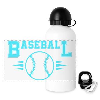 baseball - Panoramic Thermal Bottle with Lid 500 ml - white - Front
