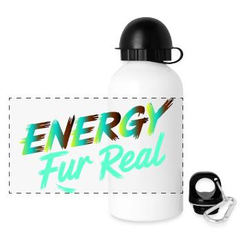 ENERGIE FÜR ECHT - Panorama Trinkflasche mit Deckel 500 ml - Weiß - Vorne
