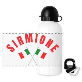 Sirmione a franchi les drapeaux italiens - Gourde panoramique avec couvercle 500 ml - blanc - Devant