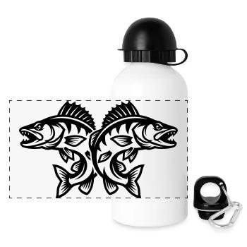 Pike Fish - Panoramic Thermal Bottle with Lid 500 ml - white - Front