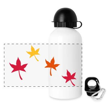 Autumn Leaves - Panoramic Thermal Bottle with Lid 500 ml - white - Front