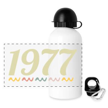 1977 - Panorama Trinkflasche mit Deckel 500 ml - Weiß - Vorne