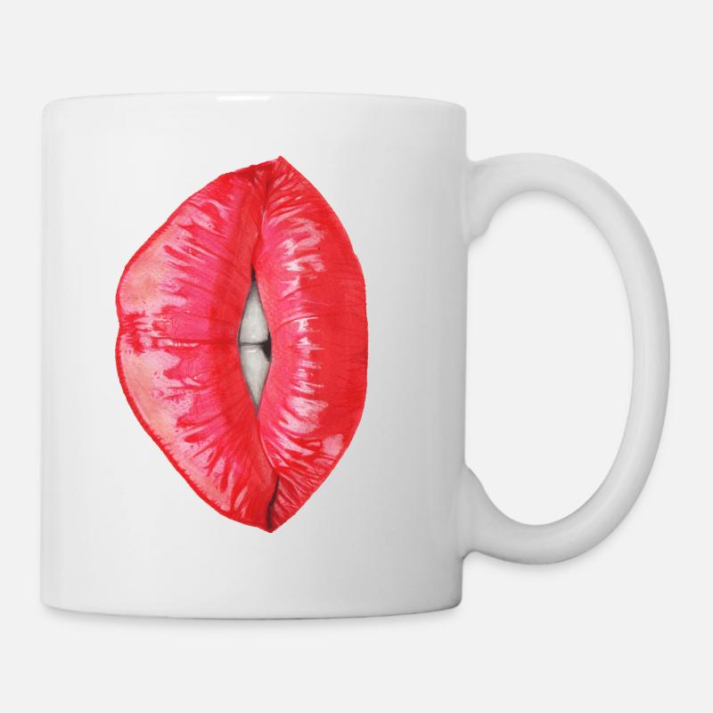 Lippen - Tasse - Weiß