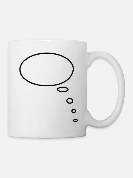 Denkblase_1farbig - Tasse - Weiß