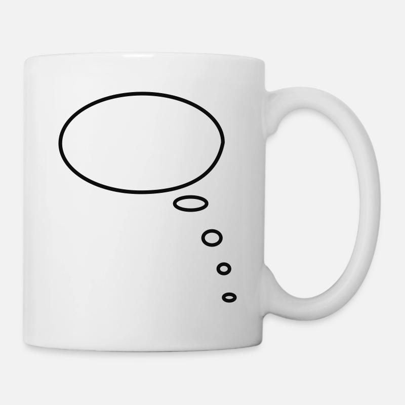 Denkblase_1farbig - Tasse - Weiß