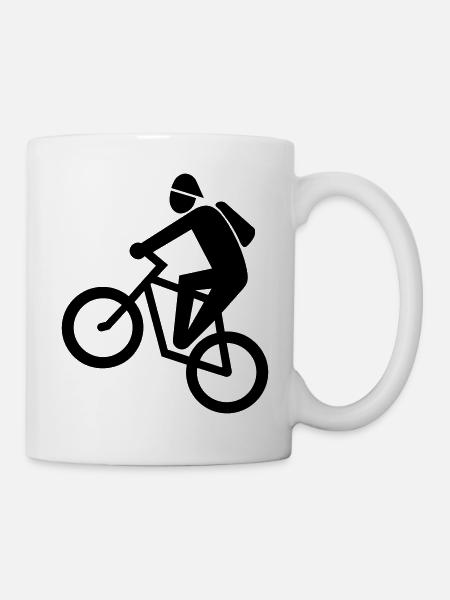 mountainbike - Tasse - Weiß