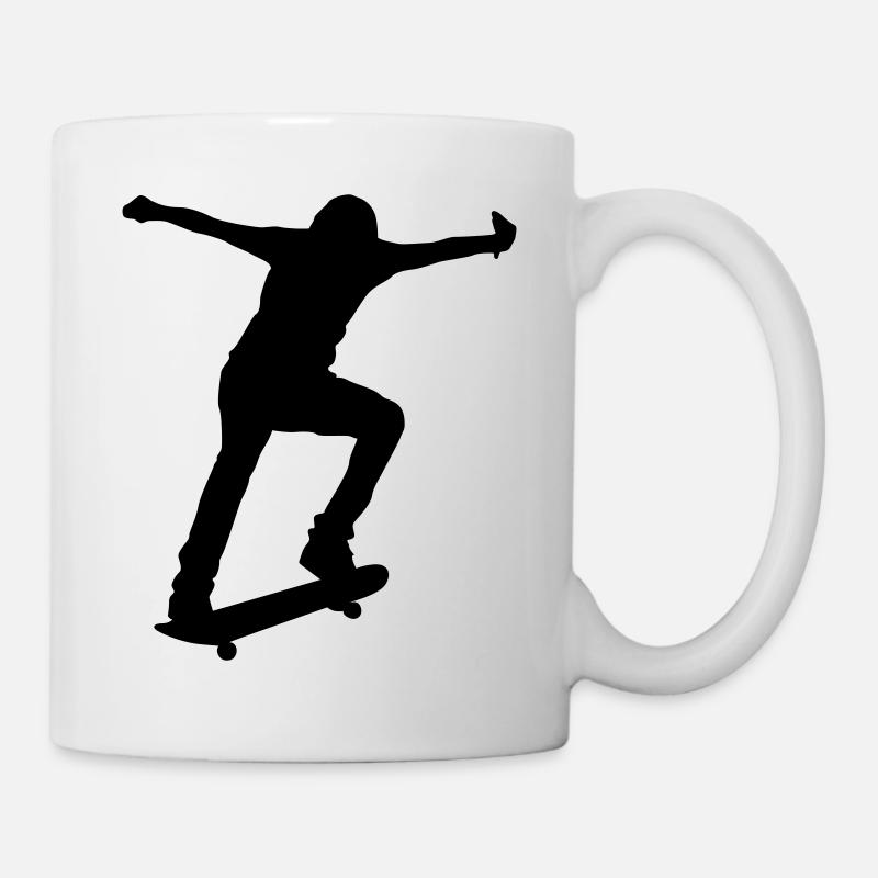 Skateboard - Tasse - Weiß