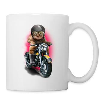 CAT RIDER - Mug - white - Right