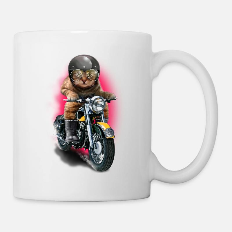 CAT RIDER - Mug blanc - blanc