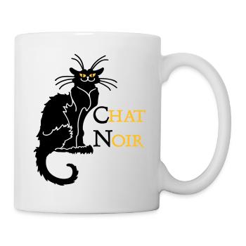 chat noir 'n (text, 2c) - Mug - white - Right
