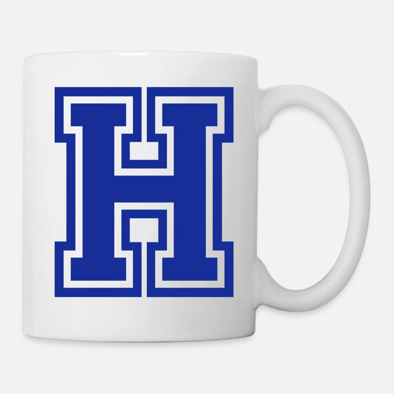 Buchstabe H - Tasse - Weiß