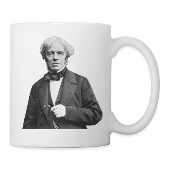 Helden der Wissenschaft: Michael Faraday - Tasse - Weiß - Rechts