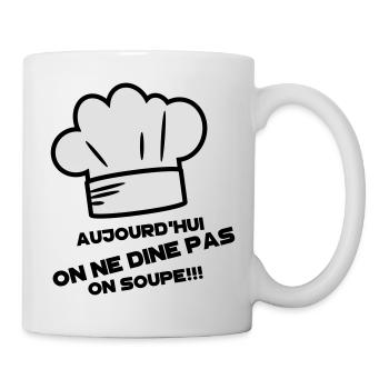 on soupe!!! - Mug blanc - blanc - Droite
