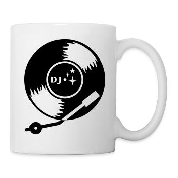 DJ vinyl LP (1c) - Mug blanc - blanc - Droite