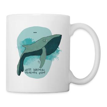 baleine - Mug blanc - blanc - Droite
