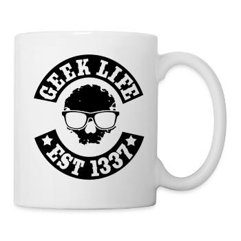 Geek life skull - Tasse - Weiß - Rechts