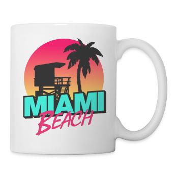 Miami Beach - Mug blanc - blanc - Droite