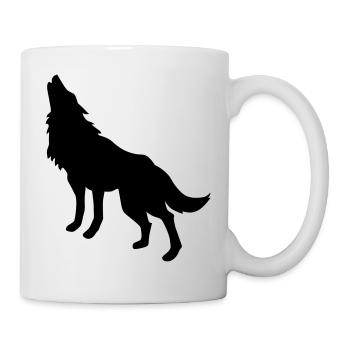 Wolf Wild Wildes Tier Rudelführer Wolfsrudel - Tasse - Weiß - Rechts