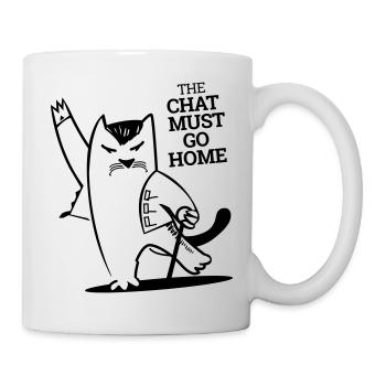 Chat Must Go Home - Mug blanc - blanc - Droite