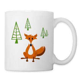 Schlauer Fuchs - Tasse - Weiß - Rechts