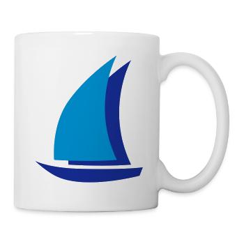 bateau à voile - Mug blanc - blanc - Droite