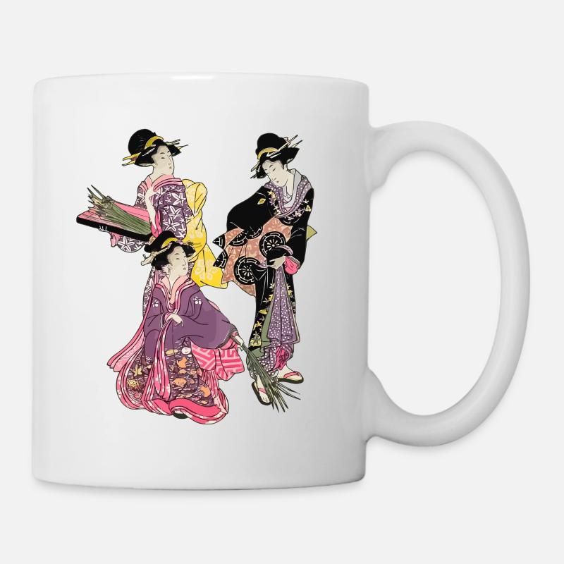 Geisha 5 - Tasse - Weiß