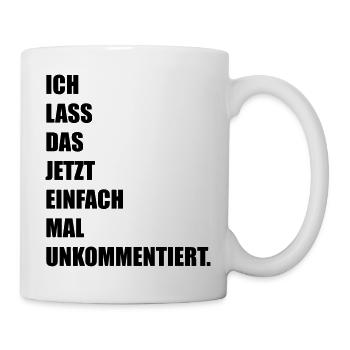 kein Kommentar - Tasse - Weiß - Rechts