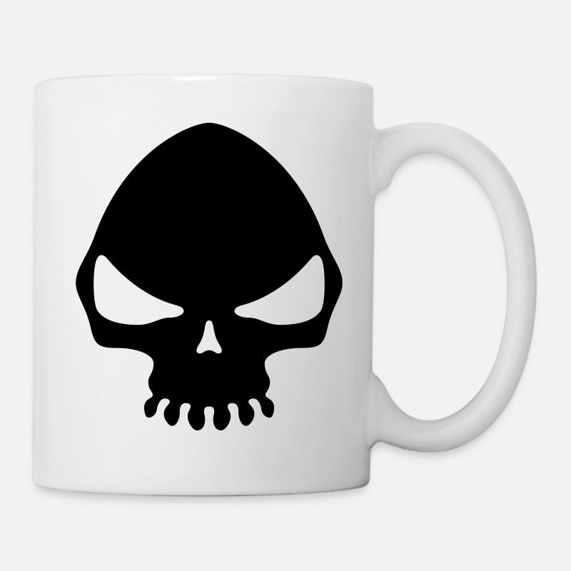 Totenschädel / Totenkopf / Skull (glow) - Tasse - Weiß