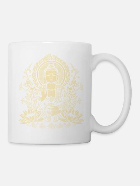 Gautama Buddha Yellow - Mug - white