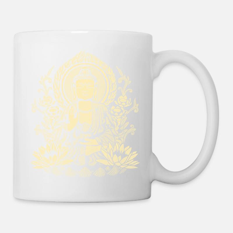 Gautama Buddha Yellow - Mug - white