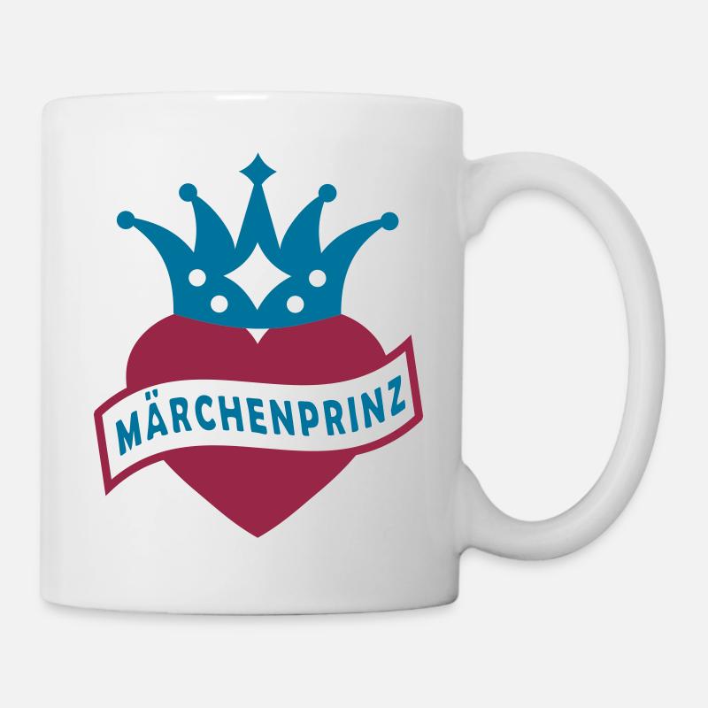 Mit Herz & Krone - MÄRCHENPRINZ - Tasse - Weiß