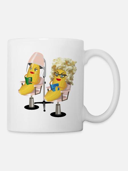 maïs au salon de coiffure - Mug blanc - blanc