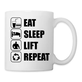Eat Sleep Lift Repeat - Mug - white - Right